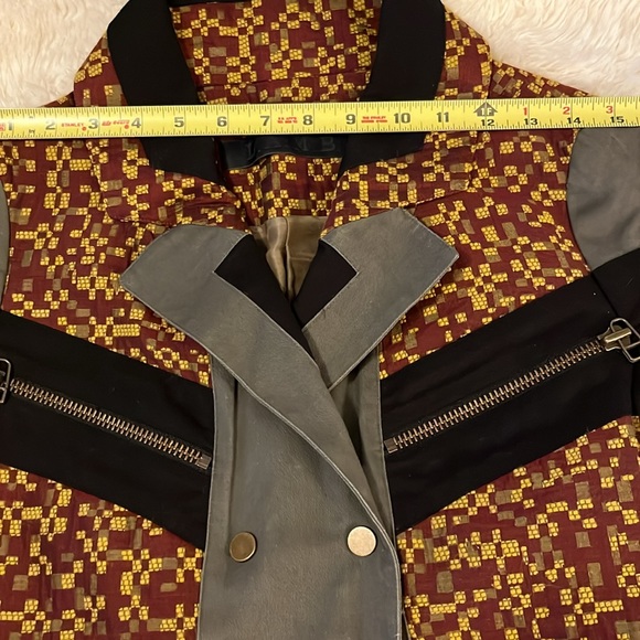 L.A.M.B Gwen Stefani Military Double Breasted Olive Green Technical Cargo Jacket - Picture 9 of 14